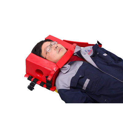 การช่วยเหลือฉุกเฉิน NBR สีแดง Head Immobilizer สําหรับ เปลหาม อุปกรณ์ทนทาน